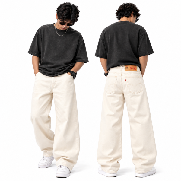 Men's Beggy Jeans -White