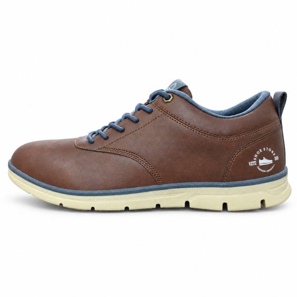 Pastich Casual Sneakers-Brown — পাশ থেকে (বাইরের দিক)